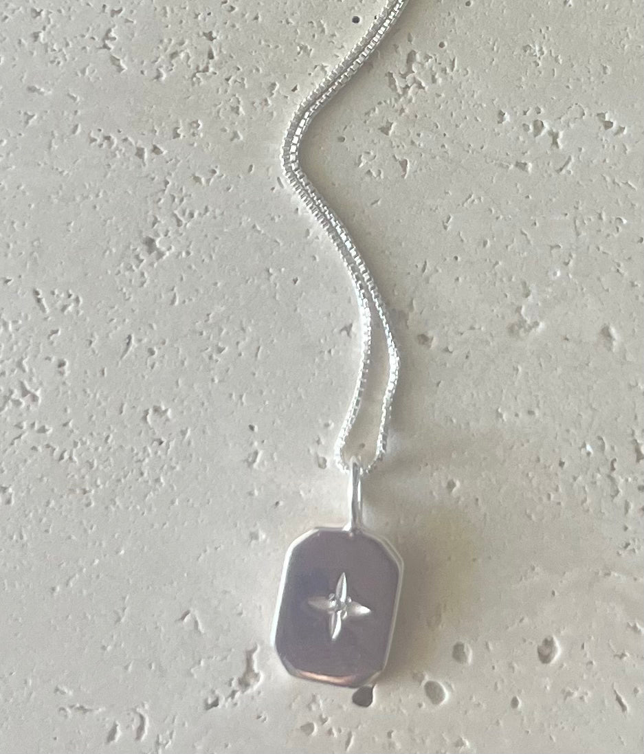 Solid Rectangle Star Pendant with Multi wear “I Am Love”