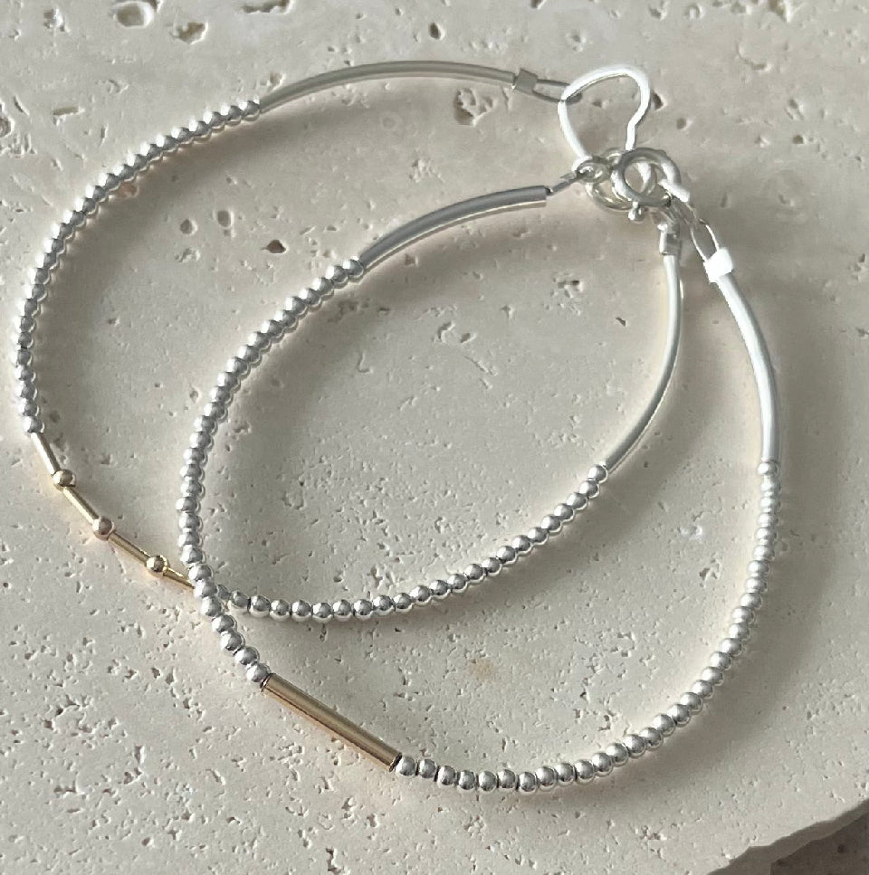 Solid Silver Petite Style Gold Bracelet