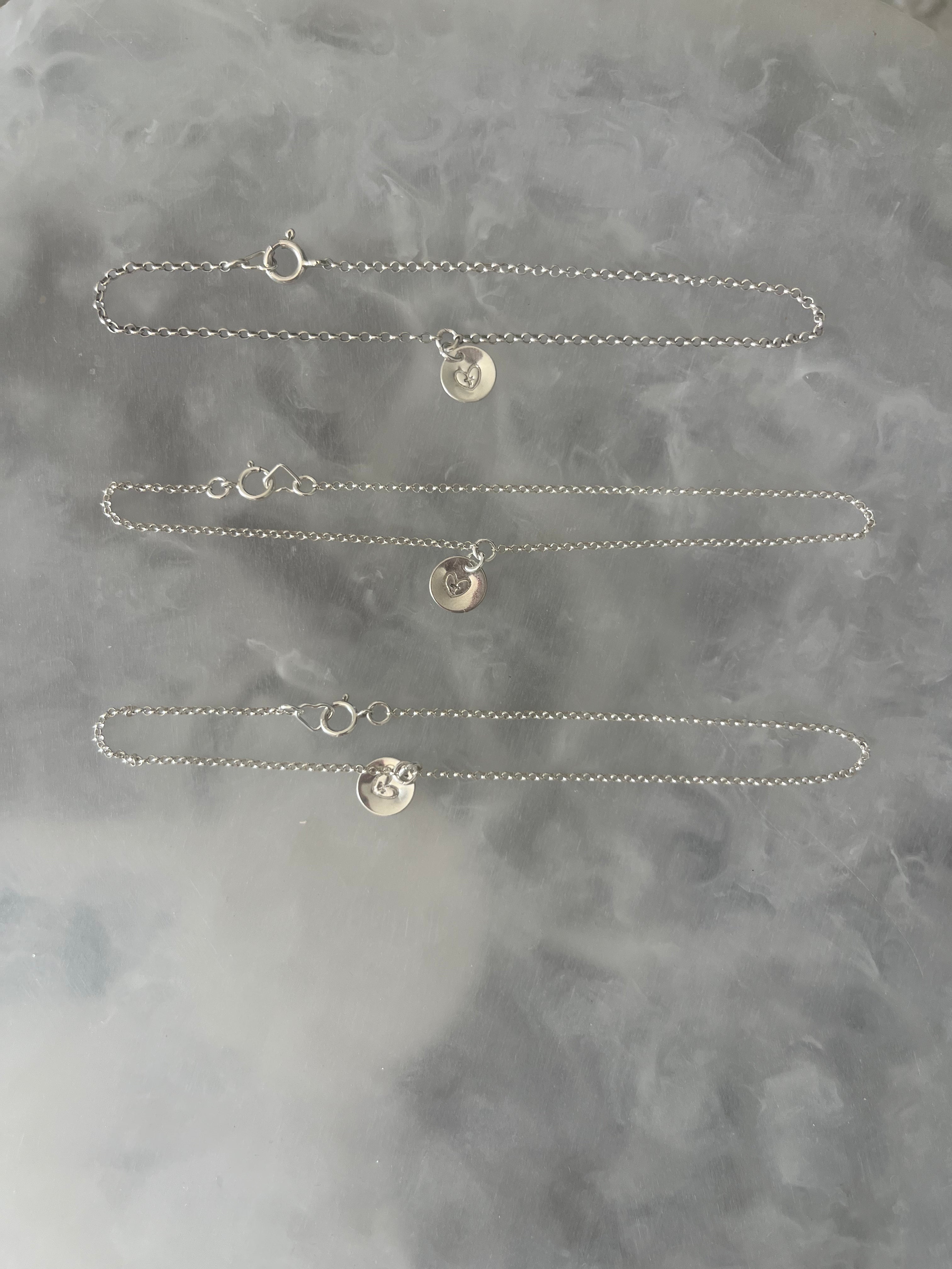 Chain Anklet- 'Love Tag' Heart