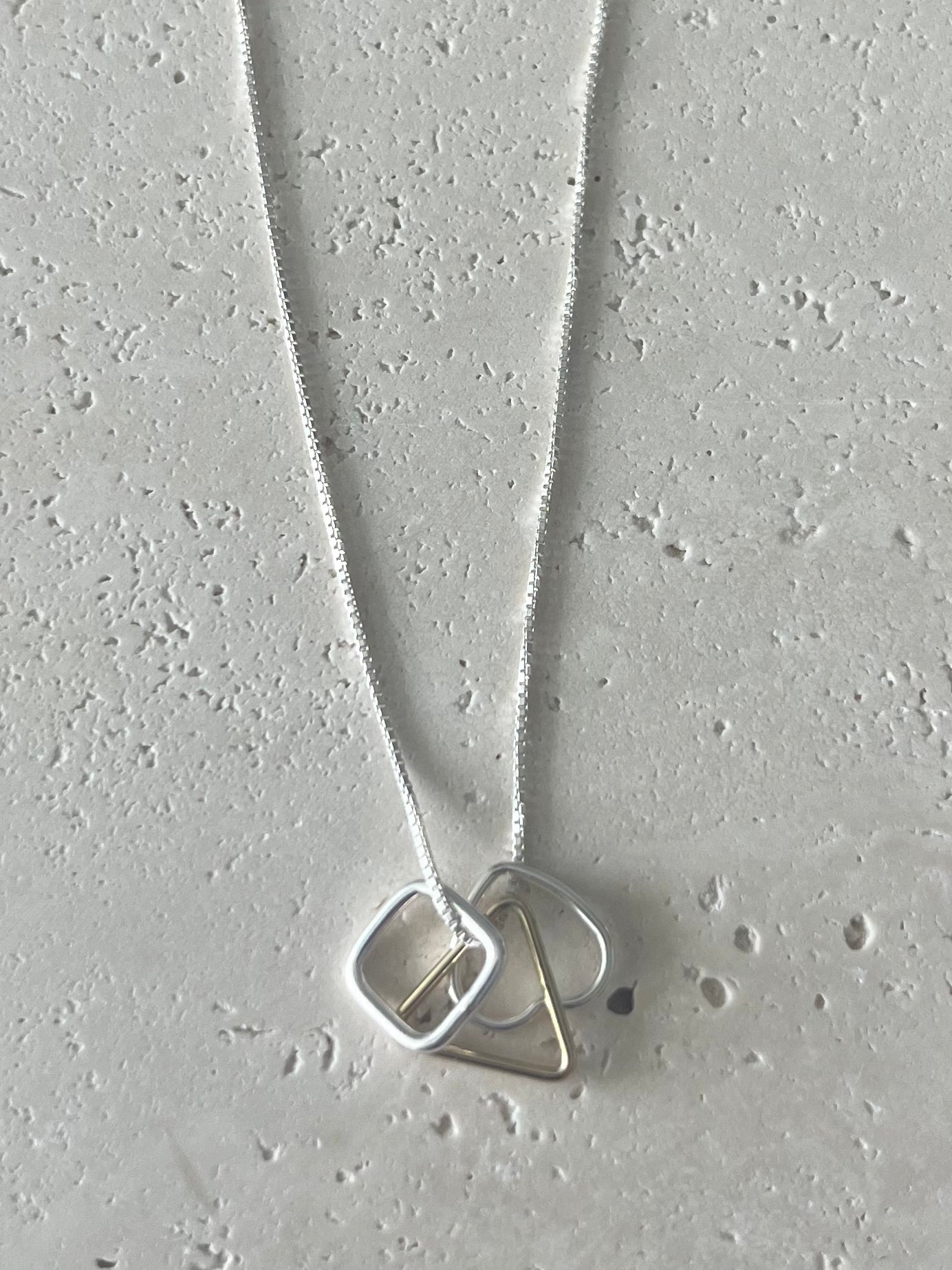 Silver Necklace With Three