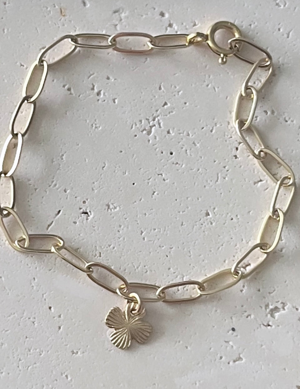 Gold Lucky Clover Bracelet