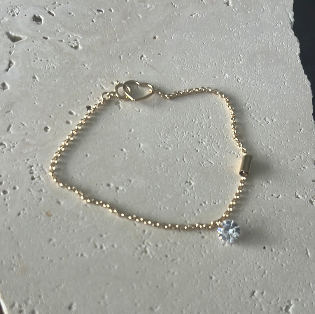 Gold Bracelet Loose Zircon