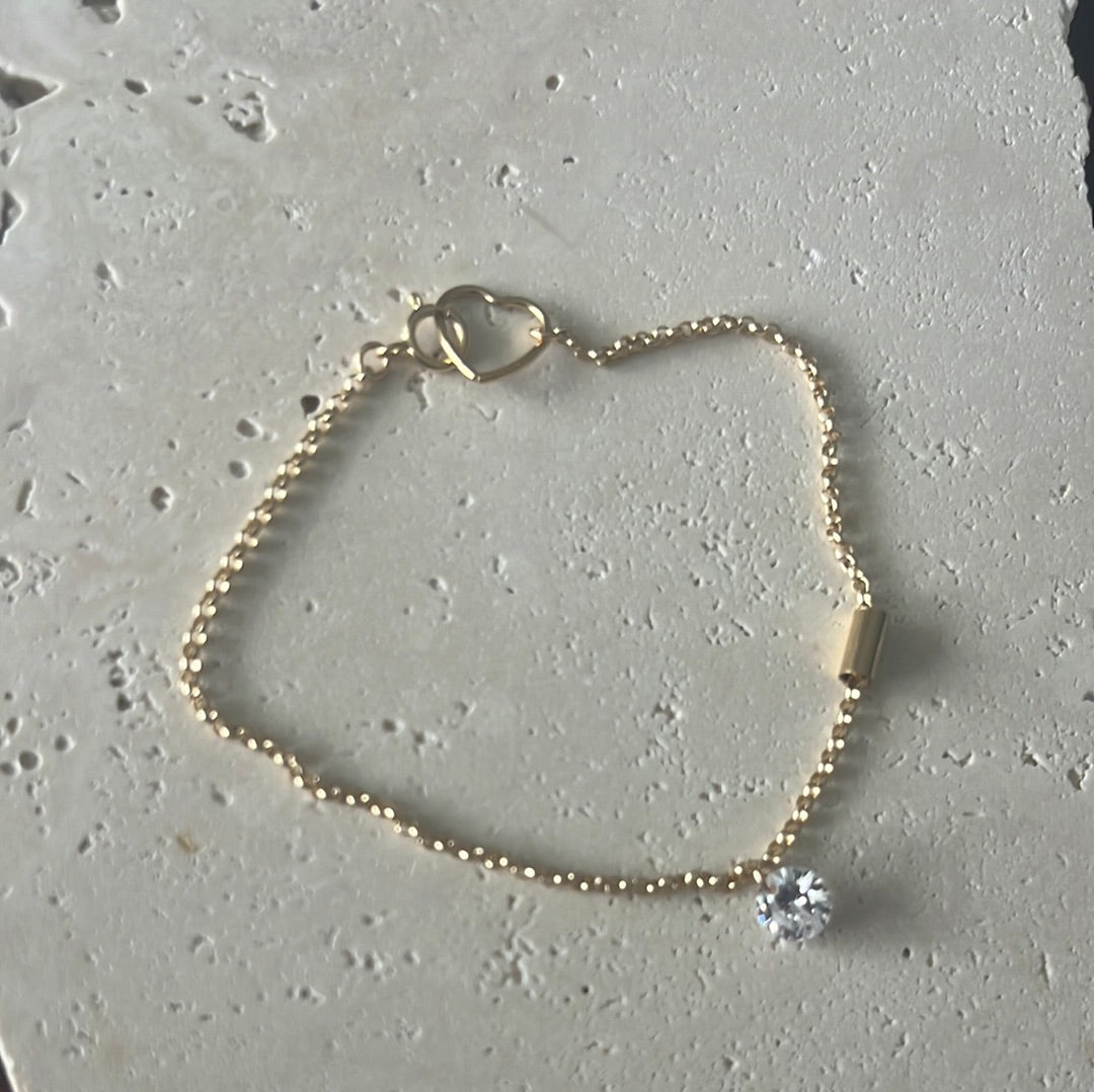 Gold Bracelet Loose Zircon