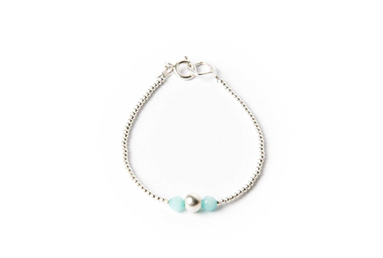 Sterling silver Bracelet 'Silver and Aqua Amazonite'