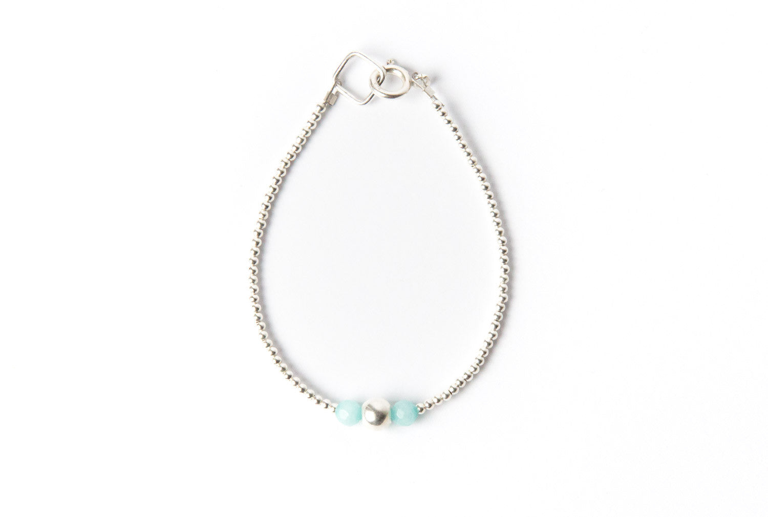 Sterling silver Bracelet 'Silver and Aqua Amazonite'