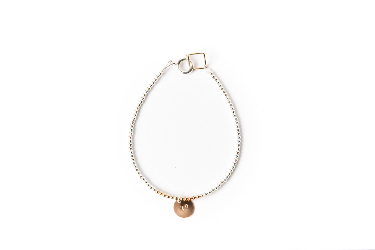 Sterling silver Rolled Gold Ball Bracelet XO'