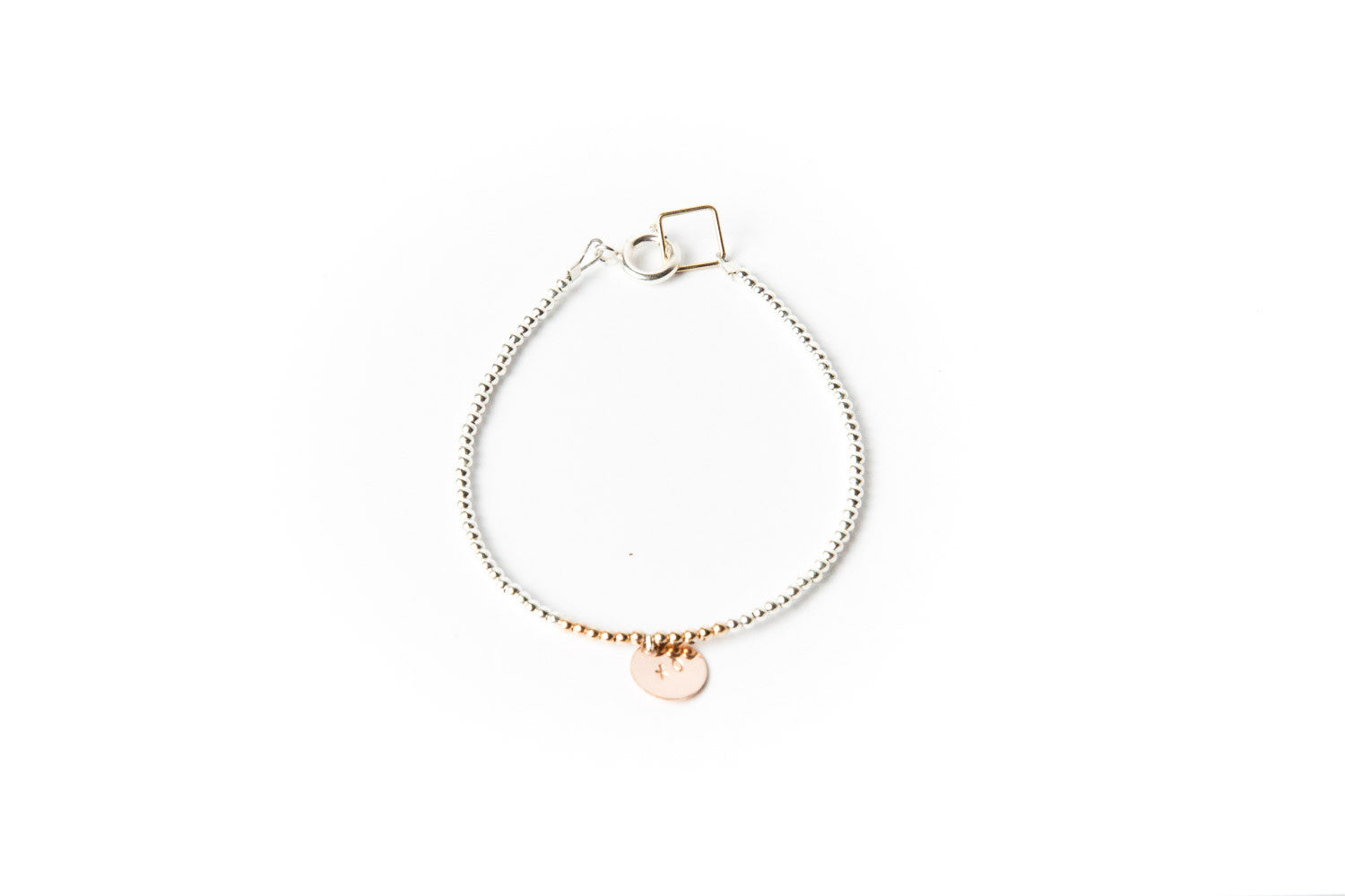 Sterling silver Rolled Gold Ball Bracelet XO'