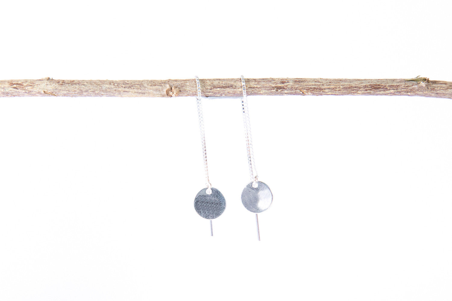 Thread earring with Silver Drop