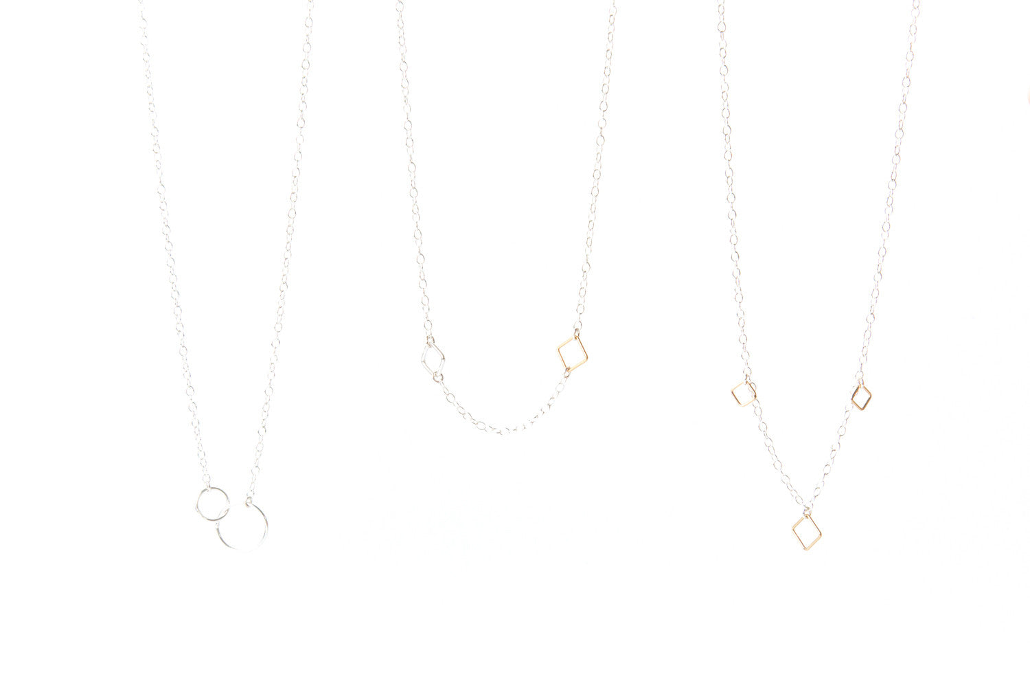Sterling Silver Necklace with Silver Loops