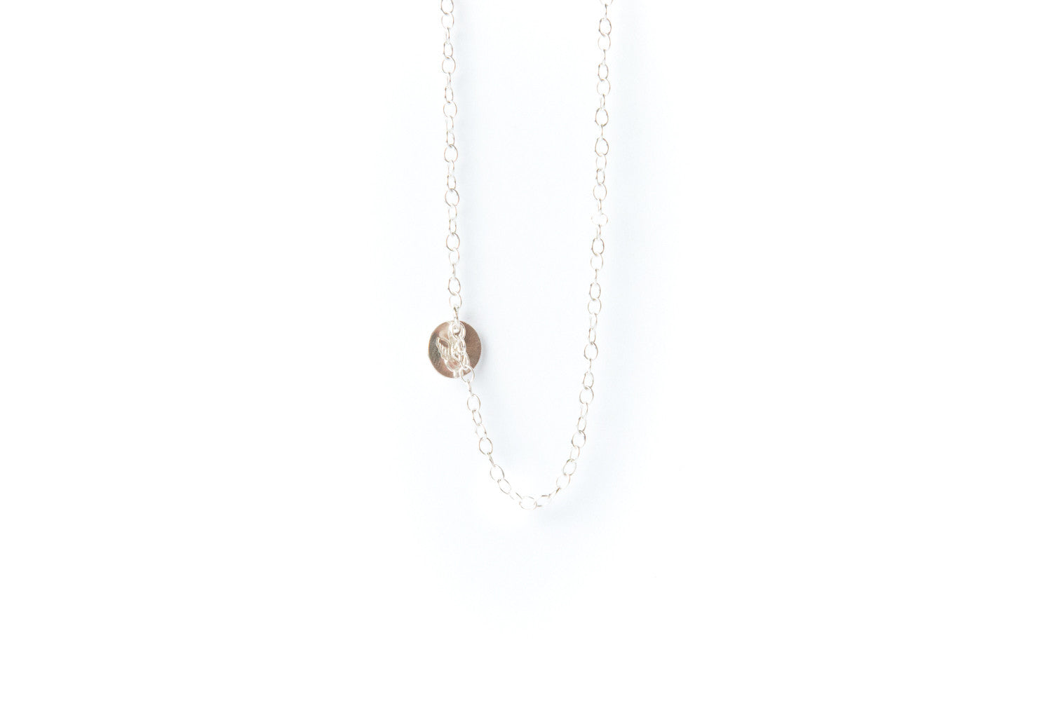 Oval Chain Anklet- Silver 'Angel' wings