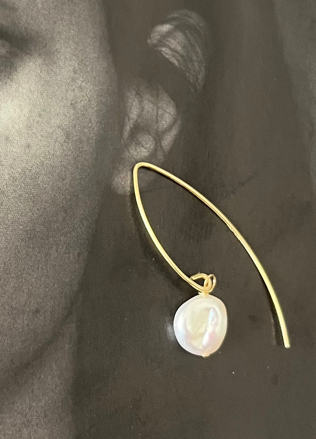 Yellow Gold Elegant Pearl Earrings