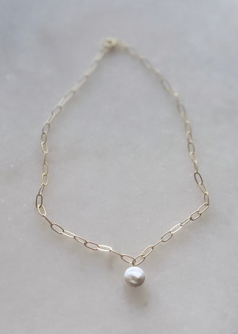 Gold Necklace With Pearl