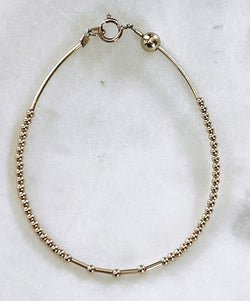 Solid Silver Gold Designer Petite Bracelet