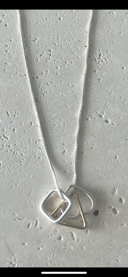 Silver Necklace With Three