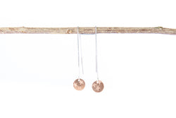 Thread earring with Rose Gold Drop- 'Stars'