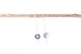 Thread earring with Silver Drop- 'Love Tag'
