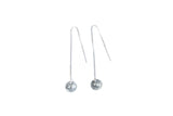 Thread earring with Silver Drop- 'XO'