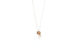 Rolled Rose Gold 'XO' with Freshwater Pearl Necklace