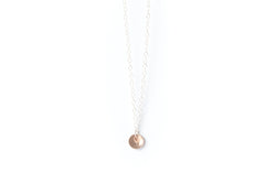 Sterling Silver Necklace with Rose Gold 