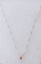Simplified Love Rose Gold & Silver Necklace
