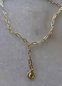 Silver and gold fill open link necklace
