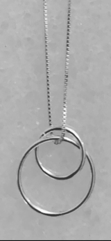 Silver necklace with interlinked circles